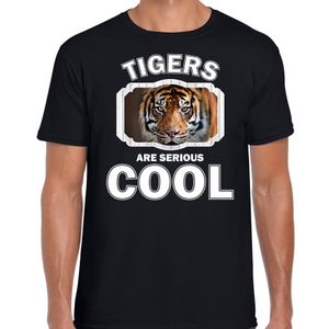 Dieren tijger t-shirt zwart heren - tigers are cool shirt 2XL  -