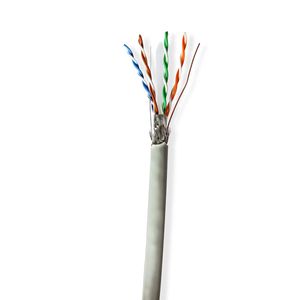 Netwerk Kabel Rol | CAT6 | Solid | S/FTP | CCA | 305.0 m | Binnenshuis | Rond | PVC | Grijs | Trekdoos