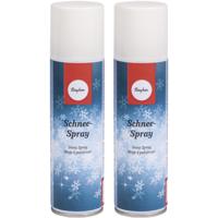 Sneeuwspray - 2x - wit - in bus 150 ml - spuitsneeuw - sneeuwversiering - kunstsneeuw