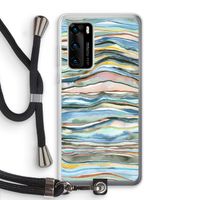 Watercolor Agate: Huawei P40 Transparant Hoesje met koord