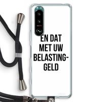 Belastinggeld: Sony Xperia 5 III Transparant Hoesje met koord