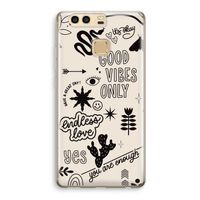 Good vibes: Huawei P9 Transparant Hoesje