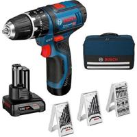 Bosch Professional GSB 12V-15 klopboormachine-schroevendraaier + 1 accu 2,0Ah + 1 accu 4,0Ah - 06019B690G