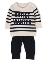 Zadig & Voltaire Kids ensemble pantalon Artist Wanted en laine - Tons neutres