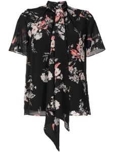 ERDEM blouse Michaela à fleurs - Noir