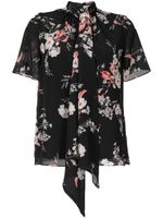 ERDEM blouse Michaela à fleurs - Noir