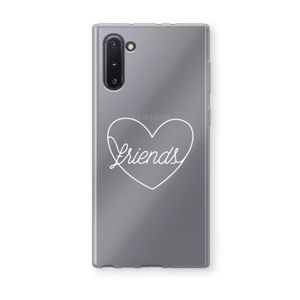 Friends heart pastel: Samsung Galaxy Note 10 Transparant Hoesje