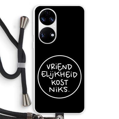 Vriendelijkheid: Huawei P50 Transparant Hoesje met koord