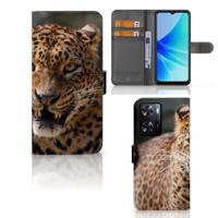 PPO A57 | A57s | A77 4G | Telefoonhoesje | Met pasjeshouder | Luipaard