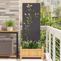 Tuin decoratief paneel Zwart 50 x 140 cm Koudgewalst staal