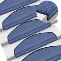 VidaXL 15 st trapmatten 65x24x4 cm blauw