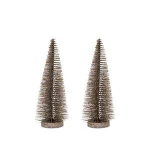 Riviera Maison Kerstbeeldjes, Goud - Sparkling Glitter - 2 stuks