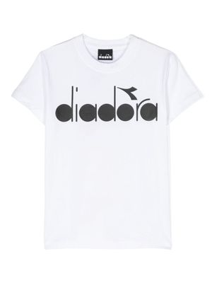 Diadora Junior t-shirt en coton à logo imprimé - Blanc