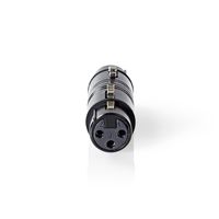 Nedis COTP15920BK tussenstuk voor kabels XLR (3-pin) XLR 3-Pin Female Zwart - thumbnail