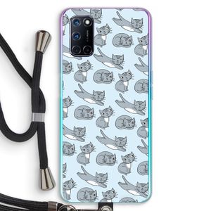 Poezen: Oppo A72 Transparant Hoesje met koord