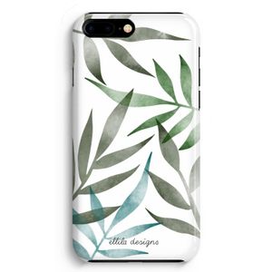 Tropical watercolor leaves: iPhone 8 Plus Volledig Geprint Hoesje