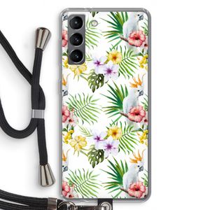Gele kuif: Samsung Galaxy S21 Transparant Hoesje met koord