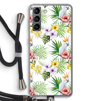 Gele kuif: Samsung Galaxy S21 Transparant Hoesje met koord