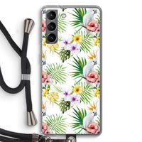 Gele kuif: Samsung Galaxy S21 Transparant Hoesje met koord