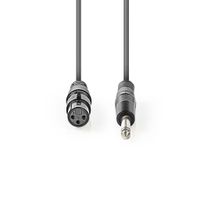 Nedis COTG15120GY100 Ongebalanceerde Xlr-audiokabel Xlr 3-pins Female - 6,35 Mm Male 10 M Grijs - thumbnail