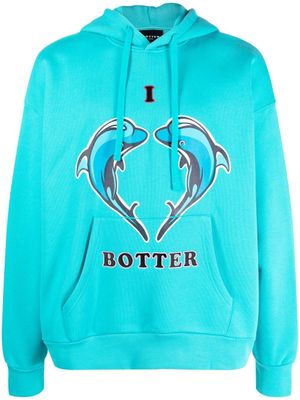 Botter hoodie à logo imprimé - Bleu