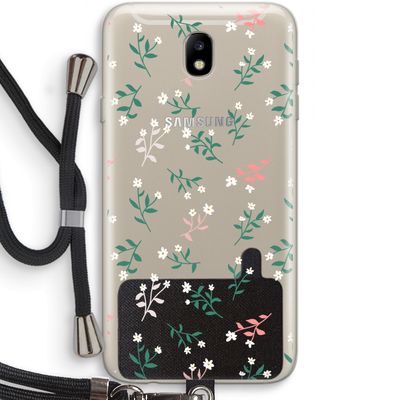 Small white flowers: Samsung Galaxy J7 (2017) Transparant Hoesje met koord