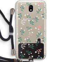 Small white flowers: Samsung Galaxy J7 (2017) Transparant Hoesje met koord