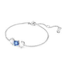 Swarovski 5668359 Armband Mesmera zilverkleurig-wit-blauw 15,5 - 19,5 cm - thumbnail