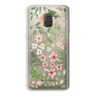 Botanical sweet flower heaven: Samsung Galaxy A8 (2018) Transparant Hoesje