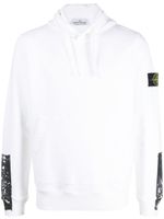 Stone Island hoodie en coton à motif Compass - Blanc