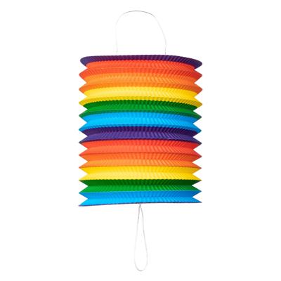 Globos Papieren lantaarn regenboog, 16cm