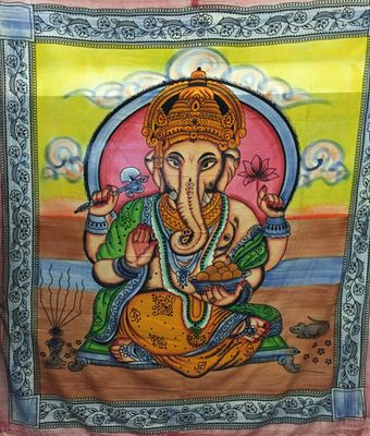 Wandkleed Katoen Painted Ganesh