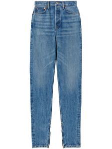 RE/DONE jean Super High Rise Drainpipe slim - Bleu