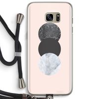 Marmeren cirkels: Samsung Galaxy S7 Edge Transparant Hoesje met koord