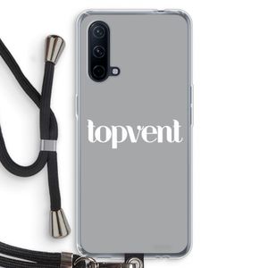 Topvent Grijs Wit: OnePlus Nord CE 5G Transparant Hoesje met koord