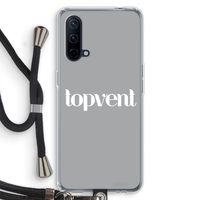 Topvent Grijs Wit: OnePlus Nord CE 5G Transparant Hoesje met koord