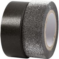 Vivi Gade Masking tape, b: 15 mm, zwart, 2 rol/ 1 doos