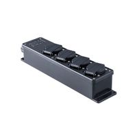 Snoercentrale zwart 4x schuko 16A 250V Keraf 104470 - thumbnail