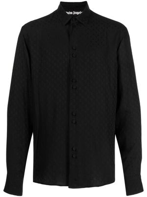 Palm Angels chemise à motif monogrammé - Noir