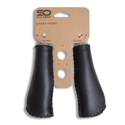 Selle Orient fiets handvatten 135mm zwart microvezel leer