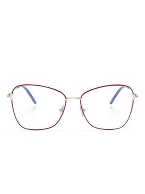 TOM FORD Eyewear lunettes de vue à monture métallique oversize - Violet