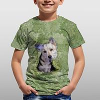 Jongens 3D Grafisch dier Hond T-shirt Korte mouw Zomer Lente Modieus Basic Polyester Kinderen 4-12 jaar Strakke ronde hals Buiten Casual Dagelijks Normale pasvorm Lightinthebox