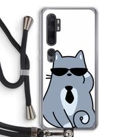 Cool cat: Xiaomi Mi Note 10 Pro Transparant Hoesje met koord