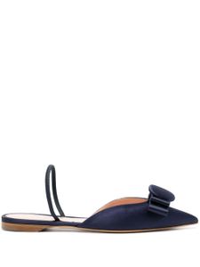 Rupert Sanderson mules Belinda satiné - Bleu