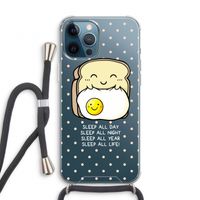 Sleep All Day: iPhone 12 Pro Transparant Hoesje met koord