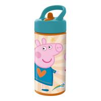Waterfles Peppa Pig Having fun Roze PVC 410 ml
