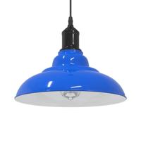 Hanglamp in hoogte verstelbaar E27 31 cm metaal donkerblauw