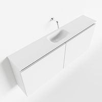 Toiletmeubel Mondiaz Ture | 120 cm | Meubelkleur Talc | Eden wastafel Talc Midden | Zonder kraangat