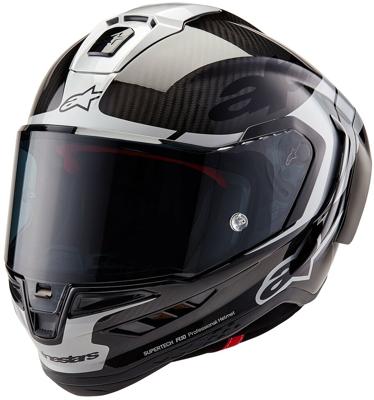 ALPINESTARS Supertech R10 Element, Integraalhelm, Zwart Carbon-Zilver-Zwart