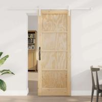 Schuifdeur met beslag 78x202 cm massief grenenhout